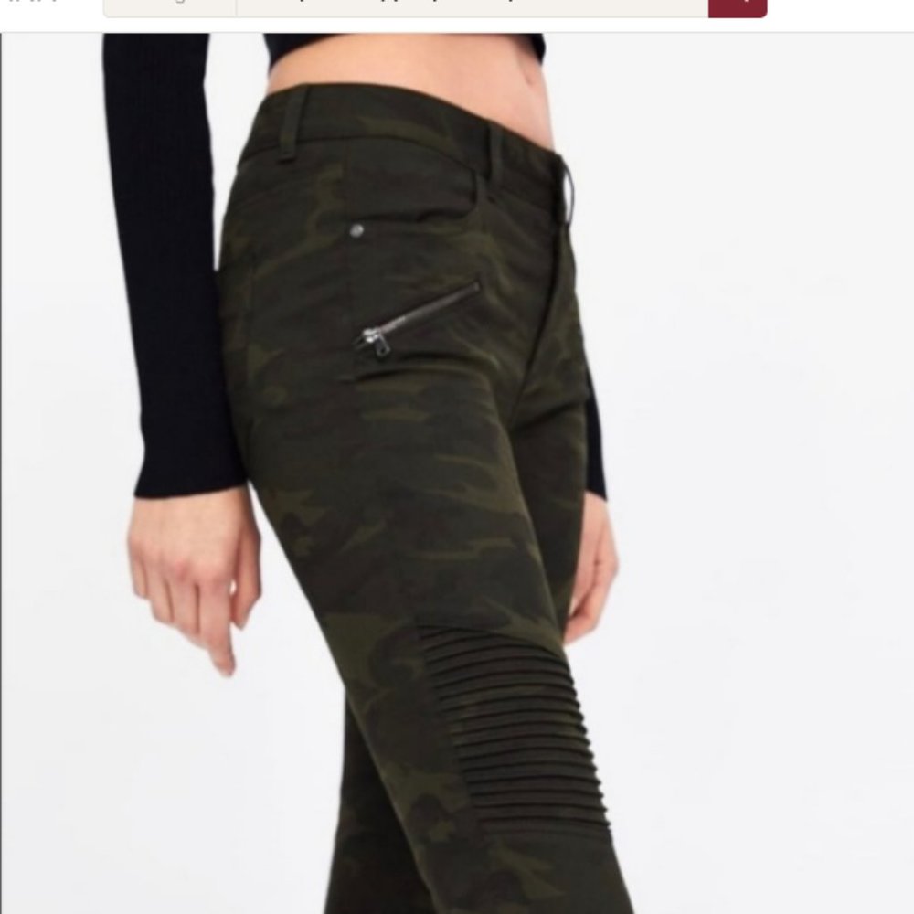 Zara Brown Moto Skinny Jeans SZ 2